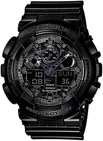 迷彩 自衛隊 警察官 G-SHOCK Camouflage Dial Series 20気圧防水 アナデジ プラベルトウォッチ メンズ向(GA-100CF-1A GA-100CF-1A9 GA-100CF-8A GA-100CF-8AER) (GA-100CF-1A9(ブラックゴールド))